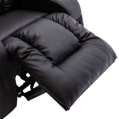 Caesar Electric Recliner Bonded Leather 1+2+3 Seater Sofa Set (Black)