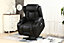 CAESAR SINGLE MOTOR ELECTRIC RISE RECLINER BONDED LEATHER ARMCHAIR ELECTRIC LIFT RISER CHAIR (Black)