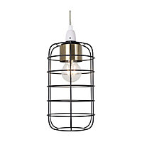 Cage Easy Fit Pendant Black and Gold