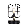 Cage Mini Table Lamp Black and Antique Brass