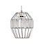 Cage Prism Easy Fit Pendant Chrome and Clear