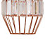 Cage Prism Easy Fit Pendant Copper and Clear
