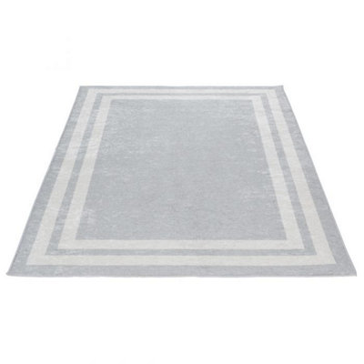 Caimas Collection Washable Rugs in Grey  2972G