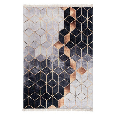 Caimas Collection Washable Rugs in Multicolour 5400 DIY at B&Q