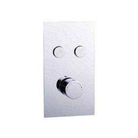 Cairns Chrome Round Touch Control Concealed Thermostatic Shower Valve - Dual Outlet