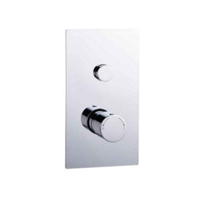 Cairns Chrome Round Touch Control Concealed Thermostatic Shower Valve - Single Outlet