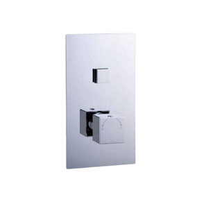 Cairns Chrome Square Touch Control Concealed Thermostatic Shower Valve - Single Outlet