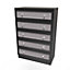 Cairo 5 Drawer Chest in Smooth Black (Ready Assembled)