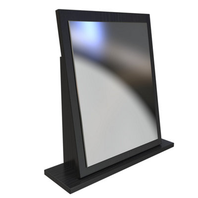 Cairo Mirror in Smooth Black (Ready Assembled)