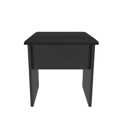 Cairo Stool in Smooth Black (Ready Assembled)