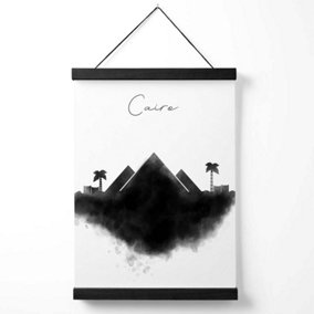 Cairo Watercolour Skyline City Medium Poster with Black Hanger