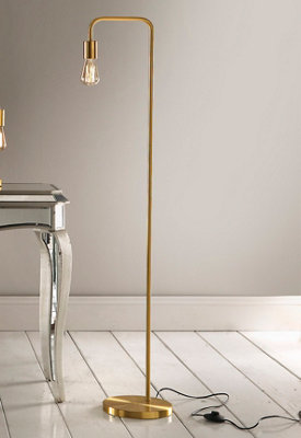 Gold industrial deals floor lamp