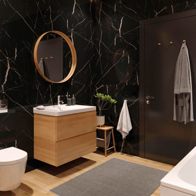 Calacatta Black VILO SPC Wall Panel Pack of 4 1200mm x 600mm per tile 2.88m2 total coverage