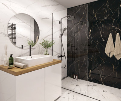 Calcatta White  VILO SPC Wall Panel Pack of 4 1200mm x 600mm per tile 2.88m2 total coverage