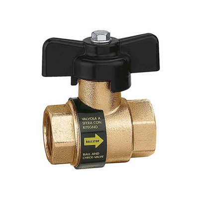 Caleffi 3/4 Inch Ball Valve With Integrated Check Non-return Valve Caleffi 3230 Ballstop