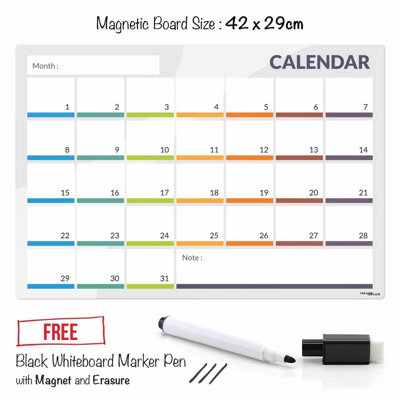 Magnetic Dry Erase Planner For Fridge: Pack Of 3-14.6" X 11.6" Magnetic
