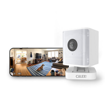 Calex Mini Indoor Surveillance Camera White 2K WiFi Motion Detection ...
