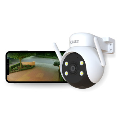 Calex Smart Security PTZ Camera 2K Outdoor 360 radious Panning Night Vision Two Way Audio