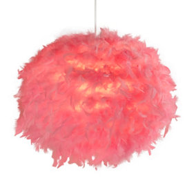 CALI - CGC Pink Feather Lampshade Easy Fit Shade