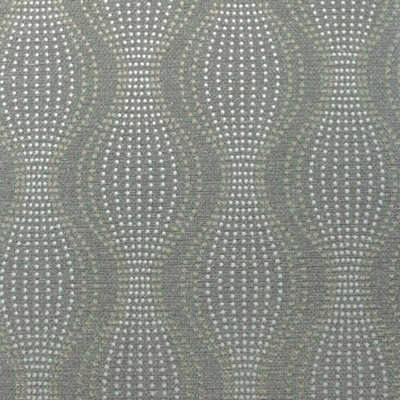 Calico Dots Charcoal Grey Rose Gold Metallic Embossed Textured Vinyl Wallpaper