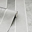 Calico Stripe Texture Wallpaper Grey Arthouse 921300