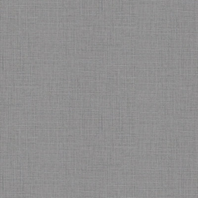 Calico Texture Fabric Effect Wallpaper In Black And Silver