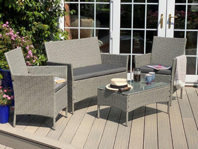 Grey rattan best sale effect garden furniture