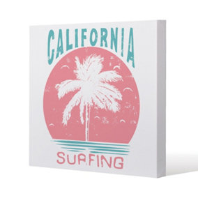 California Surfing (Canvas Print) / 101 x 101 x 4cm