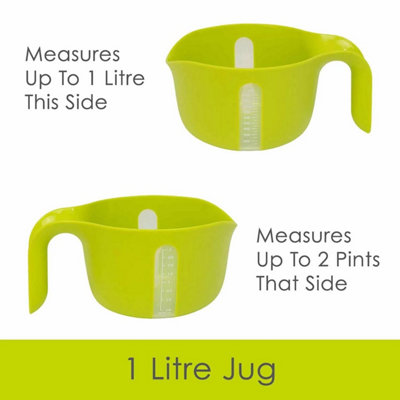 CALITEK Mixing Food Prep Set Colander Measuring Jug Non-Slip 4 Piece Set