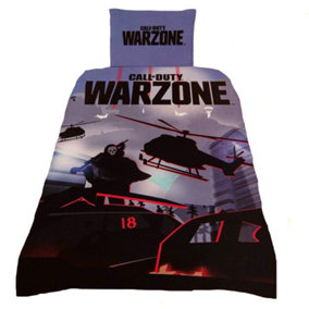 Call of Duty: Warzone Logo Duvet Cover Set Blue/Black/Red (Double)