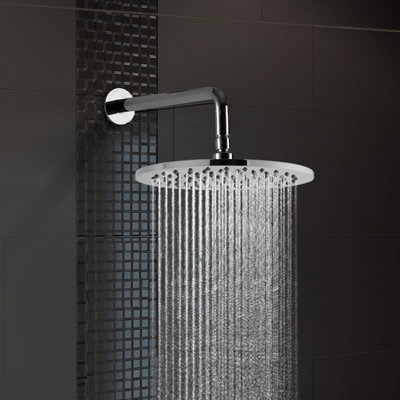 CALLA 2 WAY ROUND CEILING THERMOSTATIC CONCEALED BATHROOM SHOWER RAIL HEAD