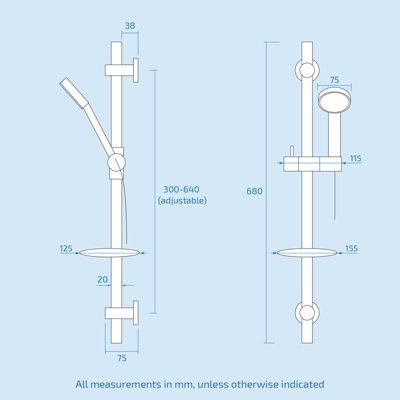 CALLA 2 WAY ROUND CEILING THERMOSTATIC CONCEALED BATHROOM SHOWER RAIL HEAD - 7