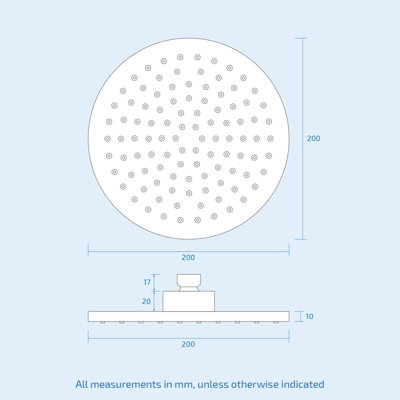 CALLA ROUND CONCEALED 2 WAY 3 DIAL THERMOSTATIC VALVE SHOWER HEAD AND HANDSET - 5