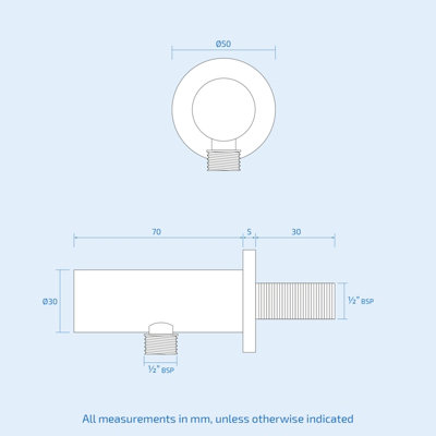 CALLA ROUND CONCEALED 2 WAY 3 DIAL THERMOSTATIC VALVE SHOWER HEAD AND HANDSET - 7