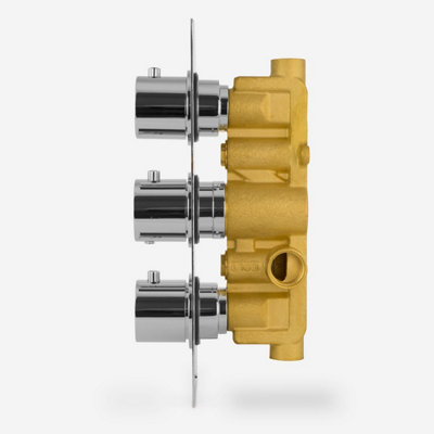 Calla Round Concealed Thermostatic Shower Valve Mixer Set - Shower Head & Handset - 8