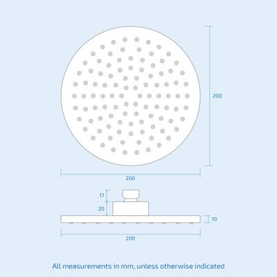Calla Round Shower Head Handset 2 Way 3 Dial Concealed Thermostatic Mixer - 5