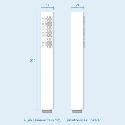 Calla Square Concealed Thermostatic Mixer Valve Hand Held 300mm Shower Head Set - 7