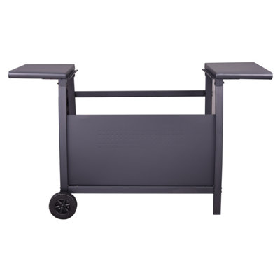 Callow 1104+stand Black 4 Burner Gas Griddle and Plancha with Stand and Side Tables - 3
