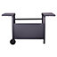Callow 1104+stand Black 4 Burner Gas Griddle and Plancha with Stand and Side Tables