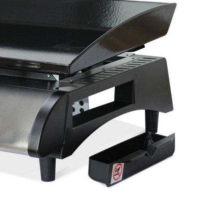Callow 1104+stand Black 4 Burner Gas Griddle and Plancha with Stand and Side Tables - 7