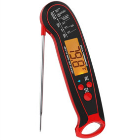 Callow Insta-Read Meat Thermometer with Backlit LCD Screen Instant Read Probe for Cooking, BBQ, Water, Meat, Milk Thermometer