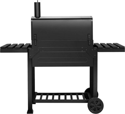 Callow XXL Charcoal BBQ Grill with dual side tables and Tool hooks - 3