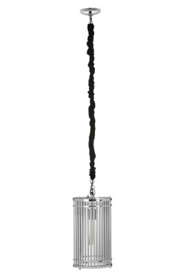 Calvin Pendant Light, Silver, Synthethic, Metal,