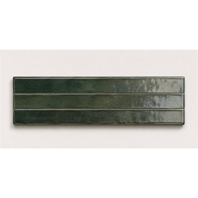 Calviro Flute Forest Green Gloss Tiles (180 Pack - 5 Box - 2.6m2 Coverage) - Lounge - Inspired By European Ceramic Design.