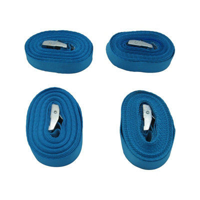 Cam Buckle Tie Down Straps 25MM 250KG 5 Metre x4 (Lashing Strap Secure Hold)