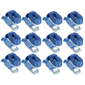 Cam Buckle Tie Down Straps Fasteners Cargo Luggage Holder Securing 12pc