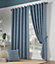 Camb Ring Top Curtains 168cm x 183cm Blue