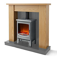 Cambridge 1.85KW Fireplace Stove - 2 heat settings & adjustable thermostat