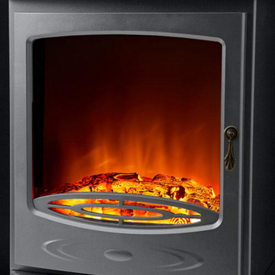 Cambridge 1.85KW Fireplace Stove - 2 heat settings & adjustable thermostat - 4