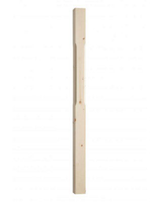 Cambridge Chamfered Pine Newel Post (H) 1500mm (W) 90mm (D) 90mm